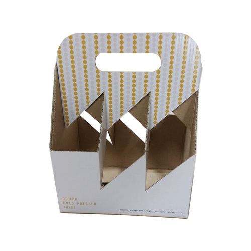 Kraft Paper Cardboard 6 Pack Beer Bottle Carrier