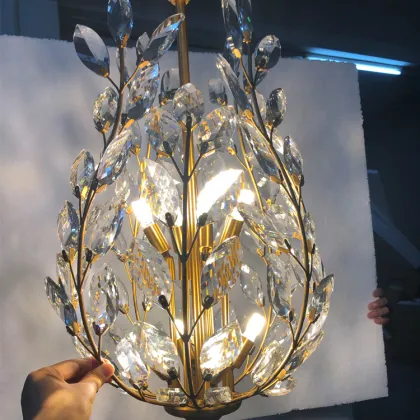 Vintage Crystal Pendant Light - Designer Chandelier for American Kitchens
