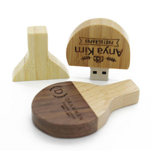 Wooden Racket Flash Drive 4GB 8GB 16GB