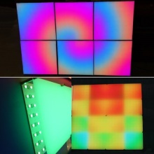 ფერადი RGB LED ვიდეო კედლის პანელის შუქი