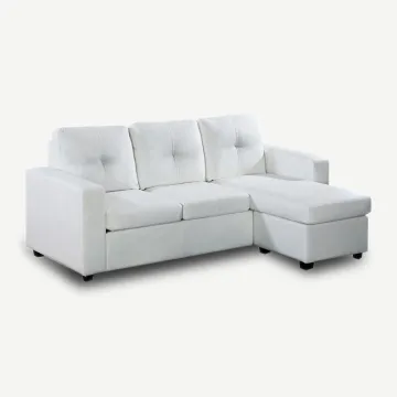 European Style Living Room Leather L Shaped Sofa