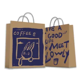 Reusable Eco Friendly Design Reinforced Kraft Paper Bags