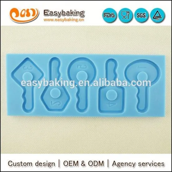 Custom 3D Soft Key Silicone Molds For Fondant Sugarcraft Chocolate Gumpaste