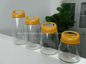 Easy Carrying Glass Storage Jar for Christmas
