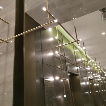 Projeto de hotel moderno lustre led lustre de vidro