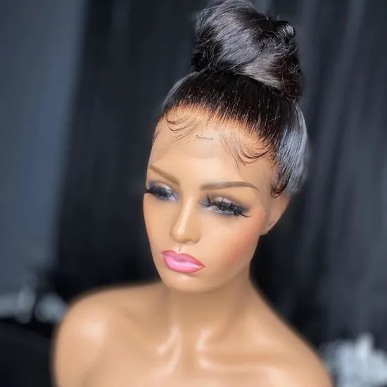 Wholesale Cheap Hd Full Swiss Lace Front Wig Pre Plucked Raw Indian Virgin Human Hair Transparent 360 Lace Frontal Wig For Women