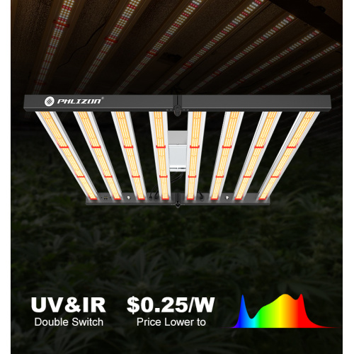 LED Dimmable Vertikal Terbaik Tumbuh Cahaya 650W