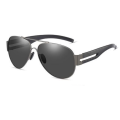 Óculos de sol de pesca para homens do aviador de prata para adultos jovens