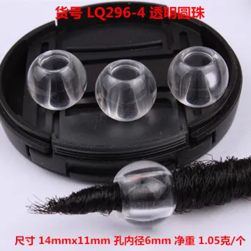 clear round hair beads for dread locs hair accessory