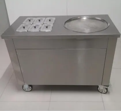 Thai Table Top Ice Roll and Cold Stone Ice Cream Machine for Fried Ice Cream Rolls