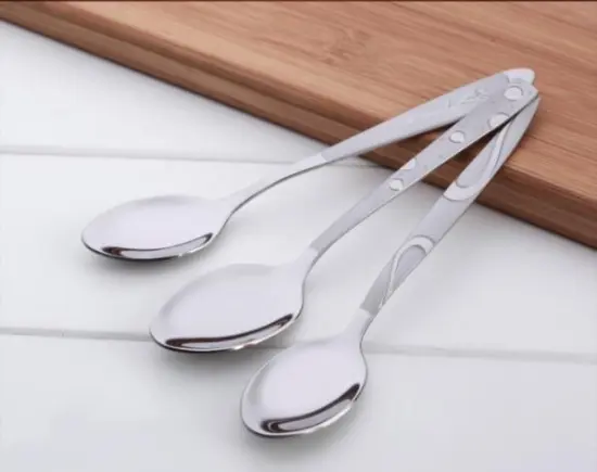Scrub Handle Stainless Steel Spoon Tableware Set