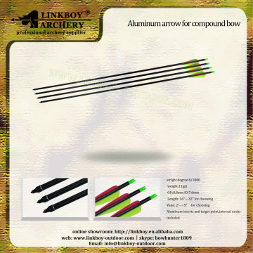 HOT SALE linkboy LBA005-3A-1 Aluminum arrow for compound bow archery hunting and shooting
