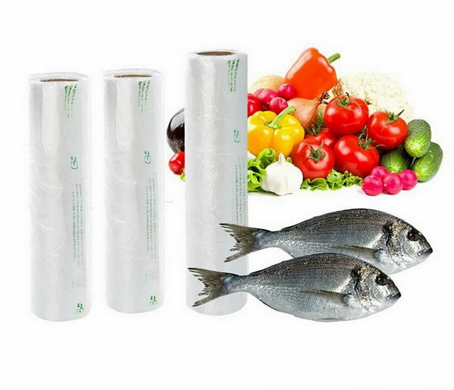 Transparent Polythene Grocery Plastic Bags Packaging Roll