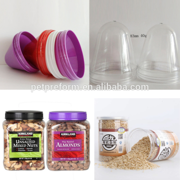Multi-function plastic storage jars for nuts pet bottle or preform