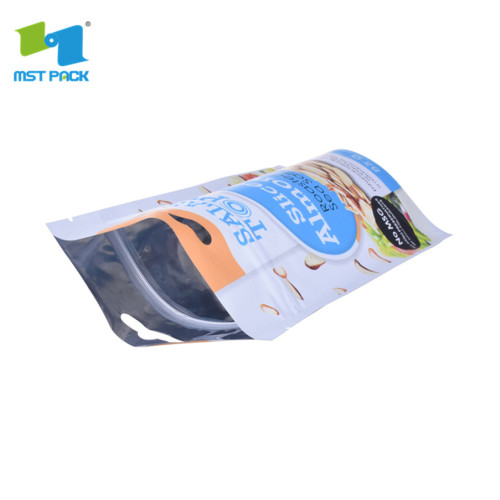 custom Stand up plastic bag with zipper for dry food