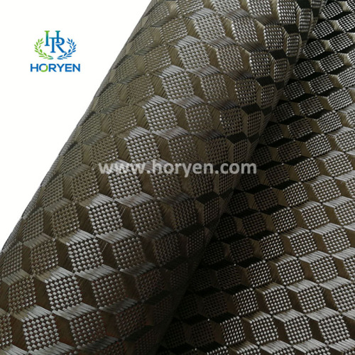Heat resistant black 3k jacquard carbon fiber fabric
