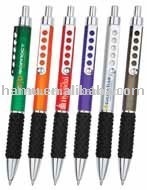frosted barrel with rubber grip plastic promotion ballpen