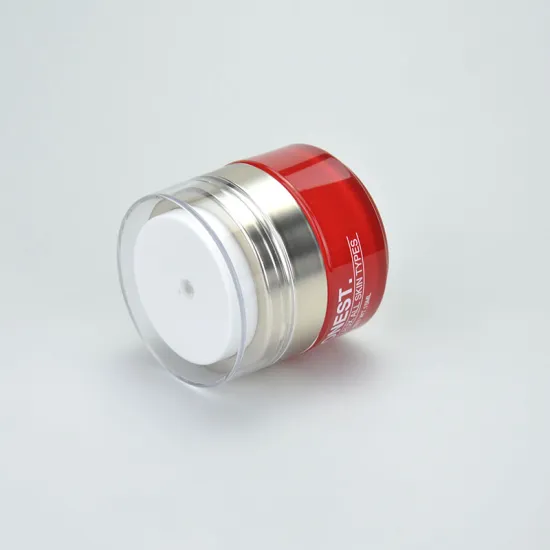 plastic acrylic custom 15g 30g 50g airless pump jar bottle 50ml