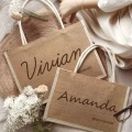 Burlap Bridesmaid Bag Party Wedding Nikmat untuknya