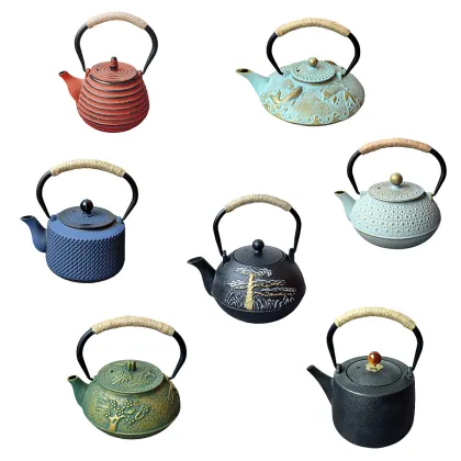 Custom Enamel Cast Iron Teapot & Coffee Kettle - 1000ML