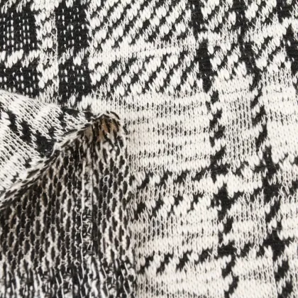 Jacquard Cotton and Polyester Fabric