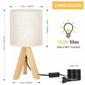 Lampe de chevet de base de base en bois minimaliste