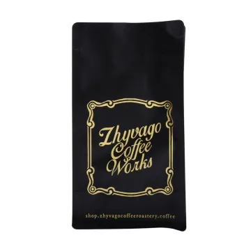 Blackout Customizable paper mylar black coffee pouch