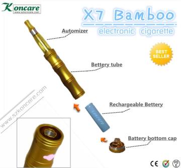 2014 Best Seller X7 Bamboo Ecig, E-Cigarette Mechanical Mod with Copper Battery Tube