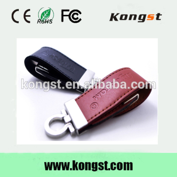 Leather wholesale full capacity USB Flash Drive 4GB 8GB 16GB 32GB keychain Pendrive 32GB flash Memory stick Pen Drive