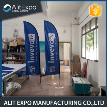 Outdoor advertising promotional flag and banner stand