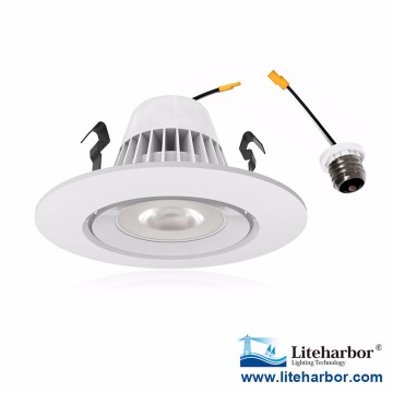 720lm 4" LED Retrofi Downlight Directional Gimbal with IC and NON-IC or air tight housing