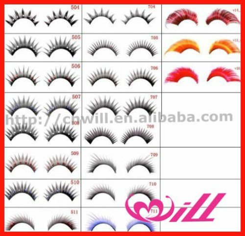 2014 Pretty Eyelashes Wholesale Fashionable Strip Eyelashes Black False Eyelash 10pairs Per Box