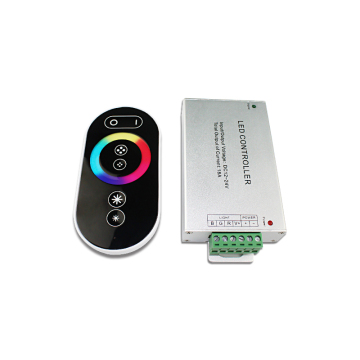 High Power 12Vdc 18A RGB LED Strip Controller with 6-Key Touch Remote (433MHz RF)