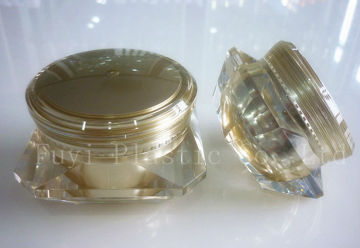 Luxury Beauty Plastic Cream Packaging Shine Cosmetic Acrylic Jar 15g/30g/50g