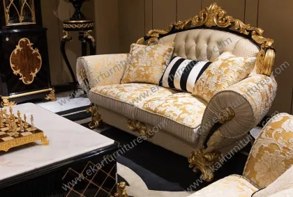 Upholstered Luxury People Lounger Set Fabric Sofa