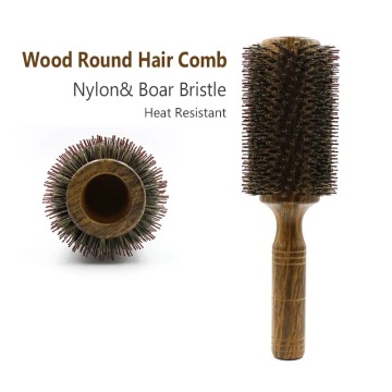 Professional Hairbrush and Comb Set: Boar Bristle Hair Brush for Curly and Straightening Hair - Ideal for Hairdressers