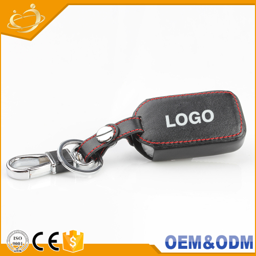 Customize Car Logo Key Case Holder With 4 Button Leather Car Key Bag
