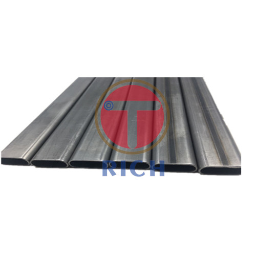 Q235 25*10*1mm Welded Flat Oval Steel Tubing