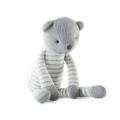 Grey striped bear plush toy for children's birthdays