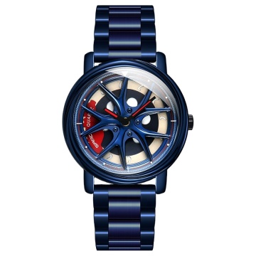 Japanese Quartz Men's Sports Watch with Stainless Steel Band and Waterproof Feature