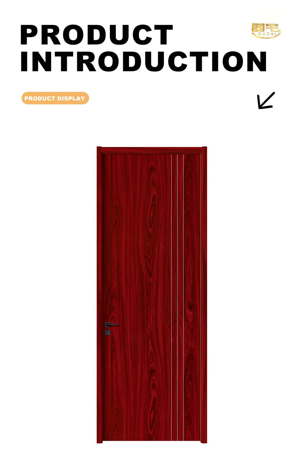 TC General Red Walnut Bedroom Door X