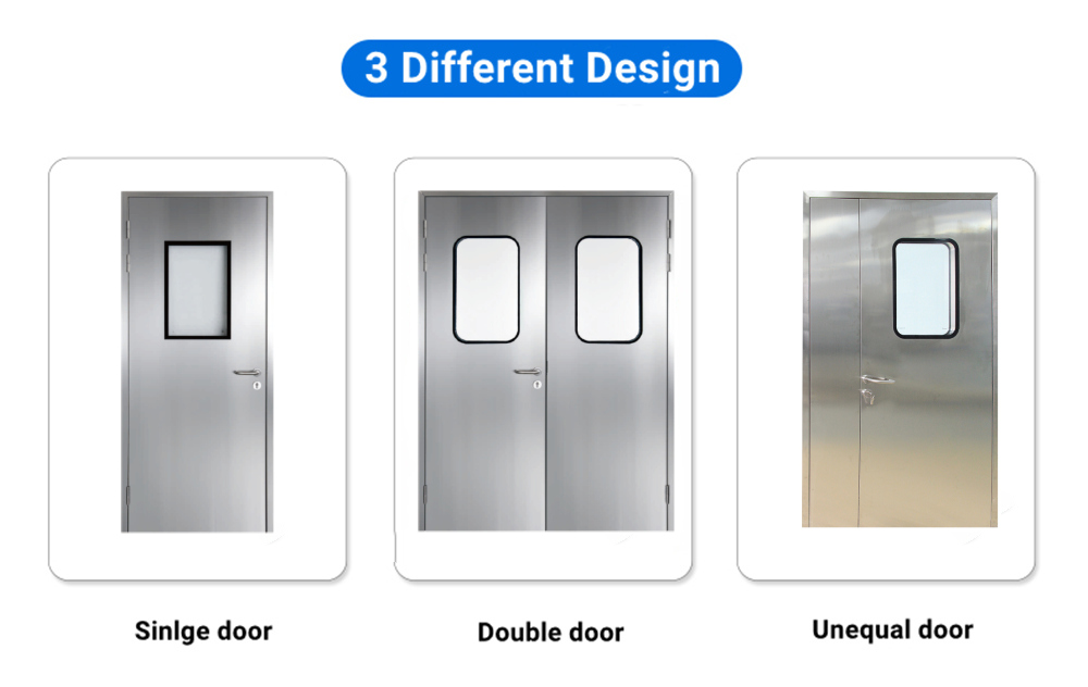 design stainless steel clean room doors