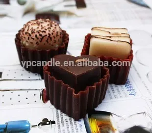 heart dark chocolate candles
