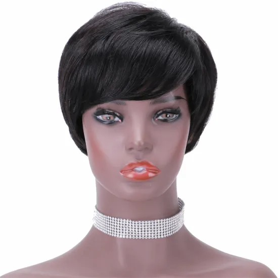 Wholesale 180 Density Short Pixie Cut Human Hair Wigs Ombre Human Hair Wigs Brazilian Virgin Remy Hair Wigs for Black Women