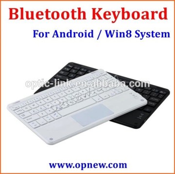 Universal bluetooth keyboard with leather case for Android Win8 dual system with touch pad bluetooth