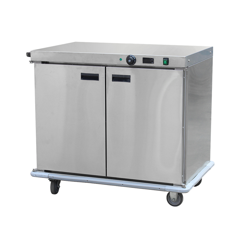Mobile electric food warming cart