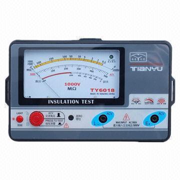 Megger testing with 1,000V rated voltage