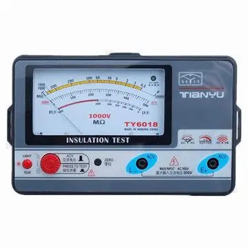 Megger testing with 1,000V rated voltage