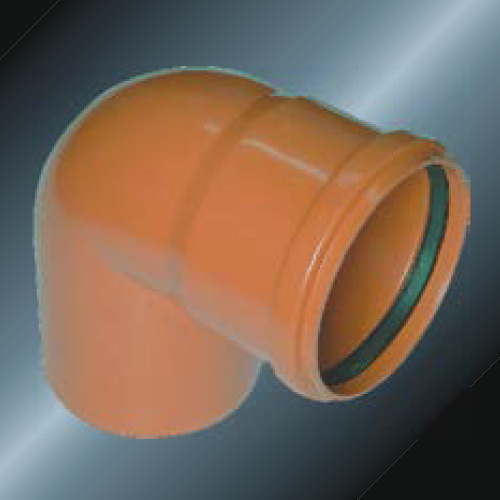 BS5255 / 4514 ศอกท่อระบายน้ำ Upvc Elbow 90 °หัวจุกยางสีเทา