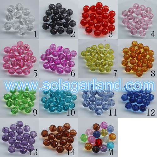6-20MM Acrylic Crystal Faceted Disco Ball Beads Chunky Loose Beads Charms